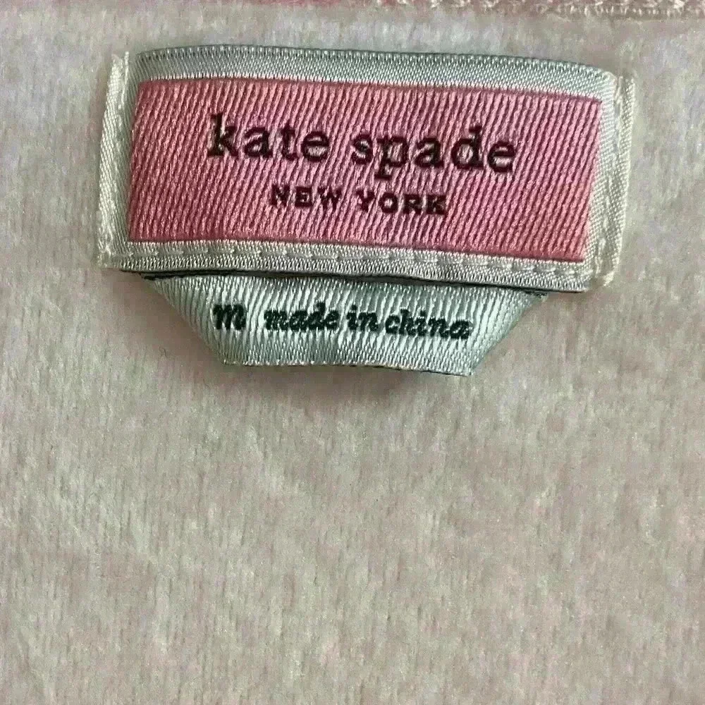 Kate Spade Crewneck Velvet Long Sleeve Medium Baby Pink